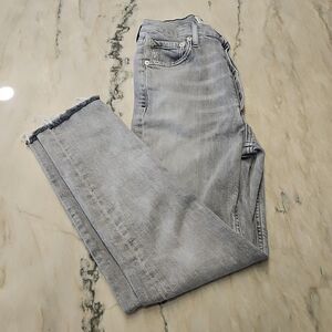 Agolde High Rise Women Jeans in Light Gray